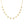 Gold necklace with small round pendants on a white background