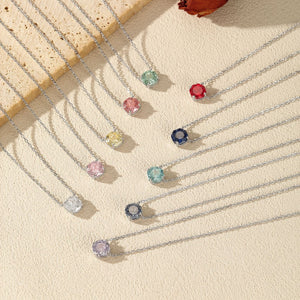 Minimalist Round CZ Solitaire Choker Necklace - Perimade & Co.