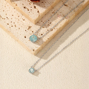 Minimalist Round CZ Solitaire Choker Necklace - Perimade & Co.