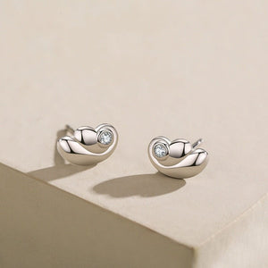 Minimalist Small Angel Wing CZ Stud Earrings - Perimade & Co.