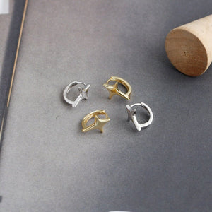 Minimalist Star Celestial Huggie Hoop Earrings - Perimade & Co.