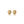 Pair of gold knot earrings on a white background