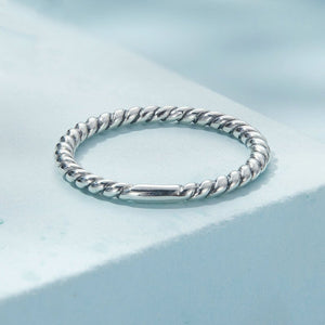 Minimalist Twist Rope Stacking Band Ring - Perimade & Co.