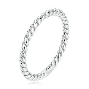 Minimalist Twist Rope Stacking Band Ring - Perimade & Co.