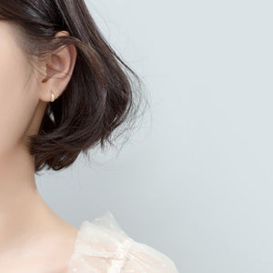 Minimalist Twist Spiral Hoop Climber Earrings - Perimade & Co.