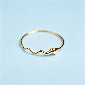 Minimalist Wavy Ripple Stack Thin Band Ring - Perimade & Co.