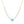 Mint CZ Heart Beaded Station Charm Necklace - Perimade & Co.