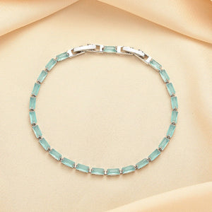 Mint Green Aqua Emerald - Cut Tennis Bracelet - Perimade & Co.