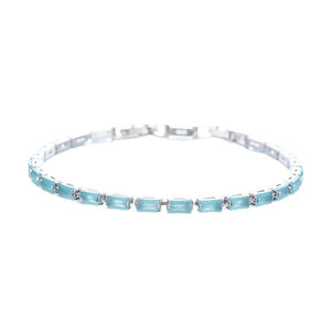 Mint Green Aqua Emerald - Cut Tennis Bracelet - Perimade & Co.