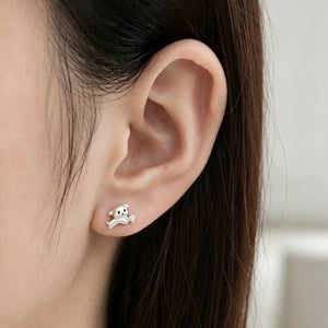 Mismatch Playful Dog Bone CZ Stud Earrings - Perimade & Co.