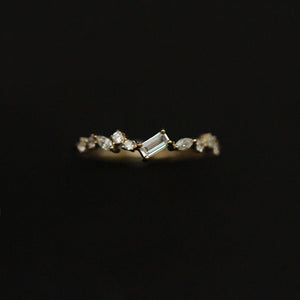 Mixed CZ Cluster Wave Stackable Band Ring - Perimade & Co.