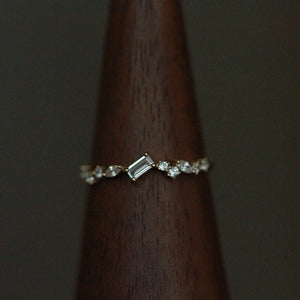 Mixed CZ Cluster Wave Stackable Band Ring - Perimade & Co.
