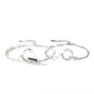 Mobius Ring Couple Matching Chain Bracelet - Perimade & Co.