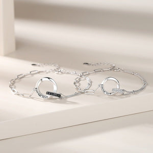 Mobius Ring Couple Matching Chain Bracelet - Perimade & Co.