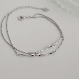 Mobius Strip Double Chain Stacking Bracelet - Perimade & Co.