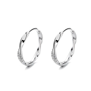Mobius Strip Infinity Huggie Hoop Earrings - Perimade & Co.