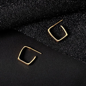 Modern Geometric Square Hoop Earrings - Perimade & Co.