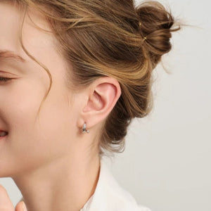 Modern Tiny CZ Twisted Ribbon Stud Earrings - Perimade & Co.