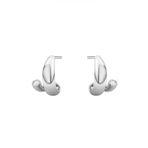 Modern Tiny CZ Twisted Ribbon Stud Earrings - Perimade & Co.