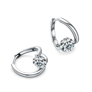 Moissanite Asymmetric Twisted Hoop Earrings - Perimade & Co.
