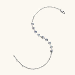 Moissanite Bezel Setting Stacking Bracelet - Perimade & Co.