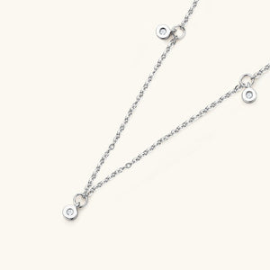 Moissanite Charm Layering Station Necklace - Perimade & Co.