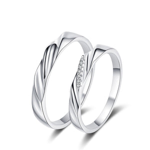 Moissanite Couple Matching Wedding Band Ring - Perimade & Co.