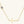 Gold necklace with a cross pendant and round gemstone on a white background