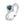 A collection of six moissanite cocktail rings with crown designs, showcasing various colors of moissanite gemstones set in silver or platinum.