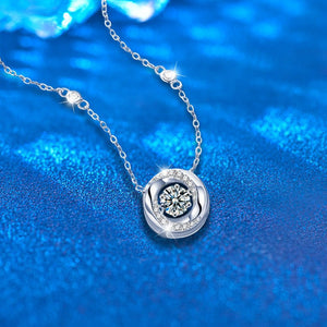 Moissanite Dancing Stone Pendant Necklace - Perimade & Co.