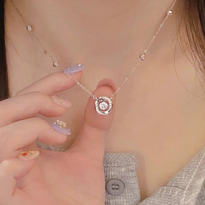 Moissanite Dancing Stone Pendant Necklace - Perimade & Co.
