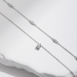 Moissanite Double Layered Pendant Necklace - Perimade & Co.