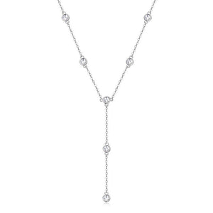 Moissanite Drop Layering Station Y Necklace - Perimade & Co.