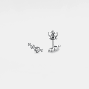 Moissanite Flat Back Wedding Stud Earrings - Perimade & Co.