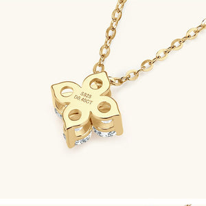 Moissanite Four Leaf Clover Charm Necklace - Perimade & Co.
