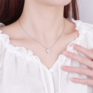 Moissanite Four Leaf Clover Charm Necklace - Perimade & Co.