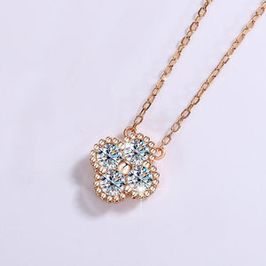 Moissanite Four Leaf Clover Charm Necklace - Perimade & Co.