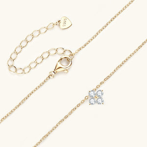 Moissanite Four Leaf Clover Charm Necklace - Perimade & Co.
