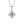 Silver necklace with a heart-shaped pendant on a white background
