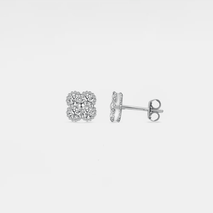 Moissanite Four Leaf Clover Stud Earrings - Perimade & Co.