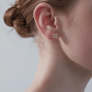 Moissanite Four Leaf Clover Stud Earrings - Perimade & Co.