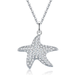 Moissanite Full Pave Starfish Charm Necklace - Perimade & Co.