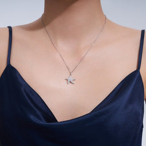 Moissanite Full Pave Starfish Charm Necklace - Perimade & Co.