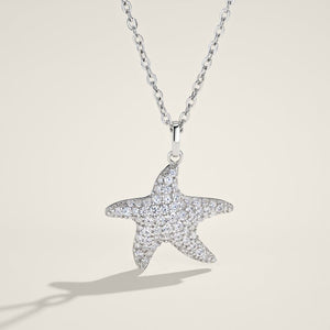 Moissanite Full Pave Starfish Charm Necklace - Perimade & Co.