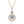 Moissanite Halo Pave Circle Charm Necklace - Perimade & Co.