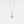 Silver teardrop pendant necklace on a light gray background