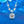 Diamond necklace on a blue textured background