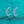 Silver hoop earrings with floral designs on a turquoise glitter background