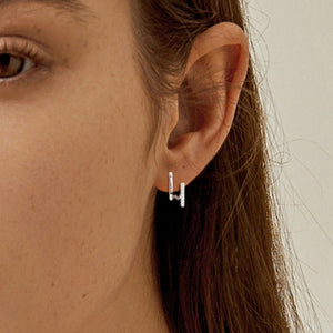 Moissanite Illusion Double Row Stud Earrings - Perimade & Co.