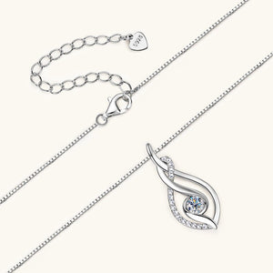Moissanite Infinity Flame Pendant Necklace - Perimade & Co.